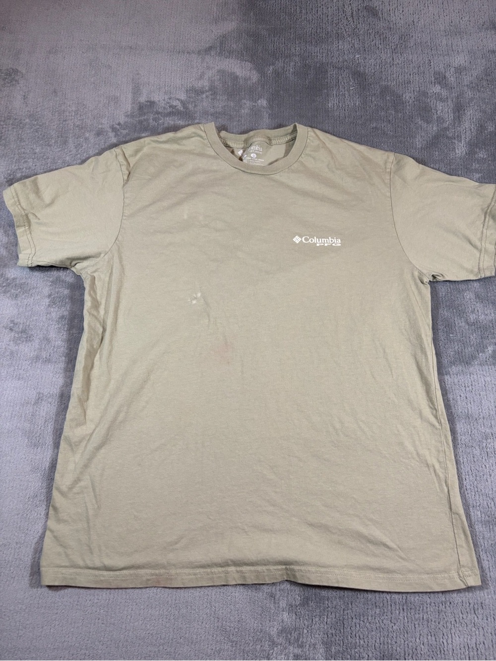 Columbia PFG Men's Crew T-Shirt in Olive Green